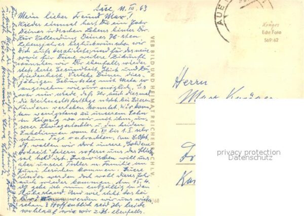 Aue Erzgebirge Kulturhaus Ernst Thälmann Blick zum Hei – Bild 2