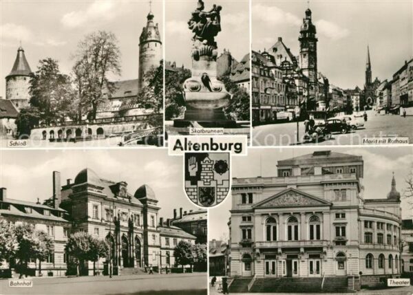 Altenburg Thueringen Schloss Skatbrunnen Markt Rathaus Bahnh