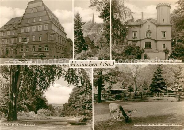 Hainichen Sachsen Sparkasse Platz der DSF Parkschloss Hir