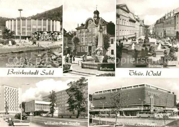 Suhl Thueringer Wald Stadthalle der Freundschaft Rathaus Ste