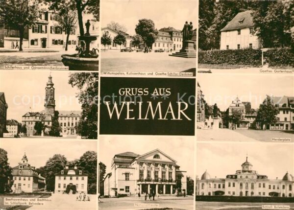 Weimar Thueringen Schillerhaus Gänsemännchenbrunnen Goeth