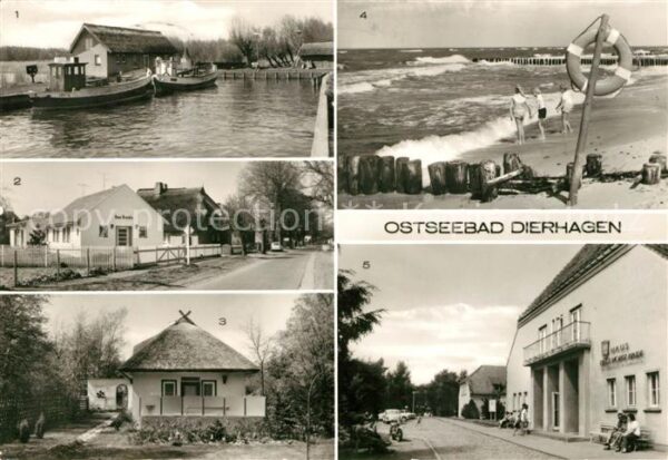 Dierhagen Ostseebad Bootshafen Ortsmotiv Strand FDGB Erholu