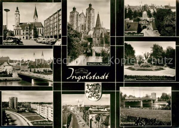 Ingolstadt Donau Marktplatz Kreuztor Münster Schlosshof