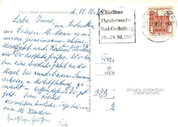 Zell Mosel Teilansicht mit Fussgängerbrücke – Bild 2