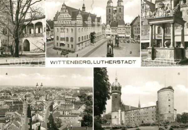 Wittenberg Lutherstadt Lutherhalle Marktplatz Marktbrunnen Sch
