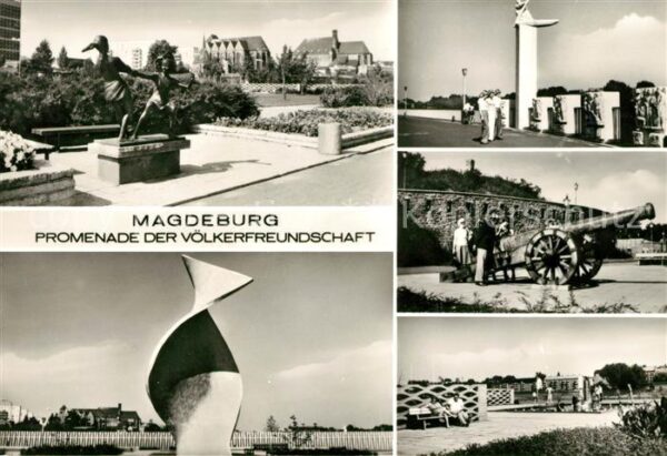 Magdeburg Promenade der Völkerfreundschaft Teilan