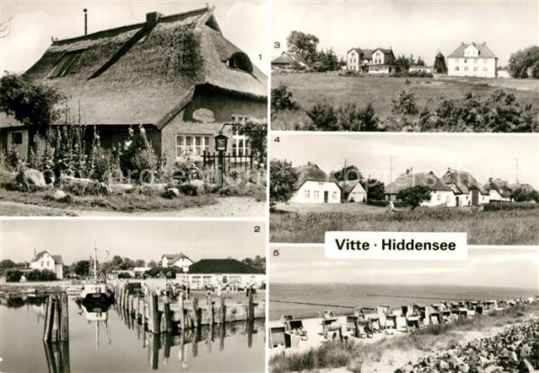 Vitte Hiddensee Blaue Scheune Hafen Teilansicht Fischer