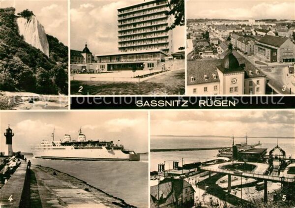 Sassnitz Ostseebad Ruegen Königsstuhl Rügenhotel Stadtblick Eisen