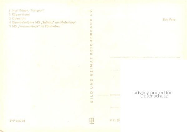 Sassnitz Ostseebad Ruegen Königsstuhl Rügenhotel Stadtblick Eisen – Bild 2