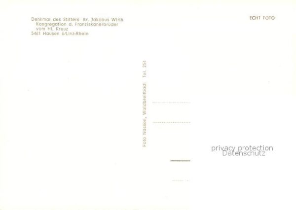 Hausen Linz Rhein Denkmal Bruder Jakobus – Bild 2