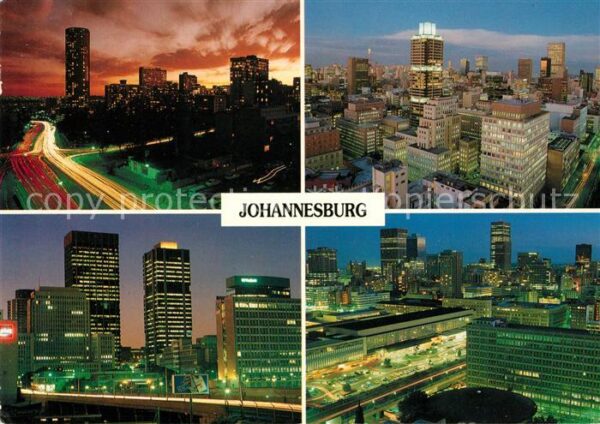 Johannesburg Gauteng Skyline Nachtaufnahme