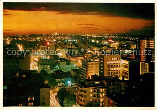 Johannesburg Gauteng Skyline Nachtaufnahme
