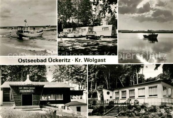 Ueckeritz Usedom Strand Wohnwagen VEB Kombinat Abendstim