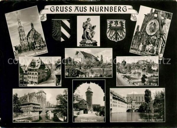 Nuernberg Schöner Brunnen Hans Sachs Burg Henkers