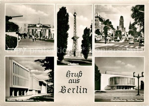 Berlin Funkturm Kurfürstendamm Brandenburger T