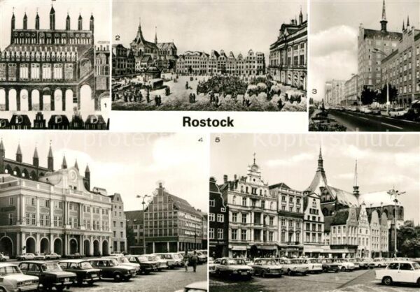 Rostock Das Radt Haus Neuer Markt Lange Straße
