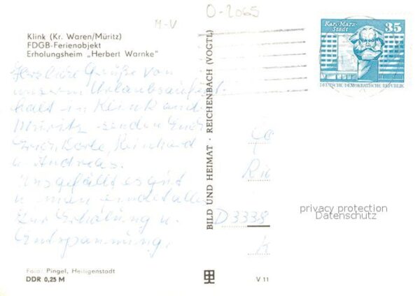 Klink Waren FDGB Ferienobjekt Erholungsheim Herbert – Bild 2