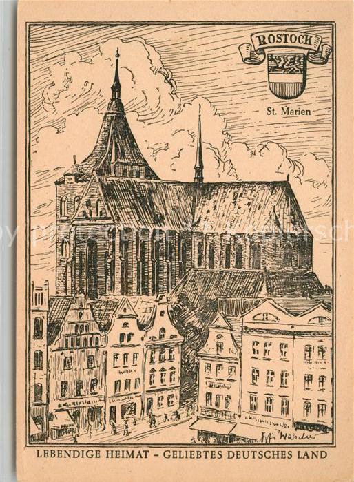 Rostock Sankt Marien Künstlerkarte