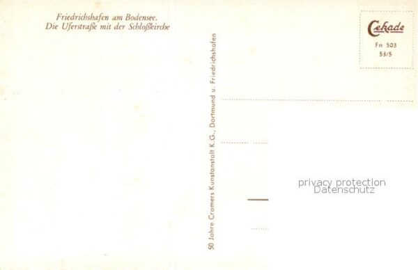 Friedrichshafen Bodensee Uferstrasse mit der Schlosskirche – Bild 2