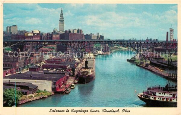 Cleveland Ohio Entrance to Cuyahoga River