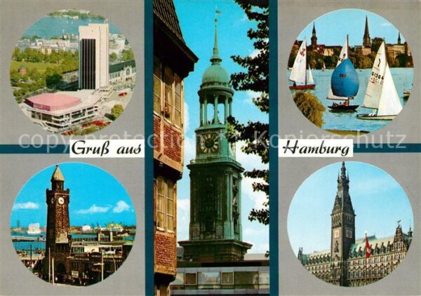 Hamburg Hochhaus Bahnhof Michaeliskirche Segelp