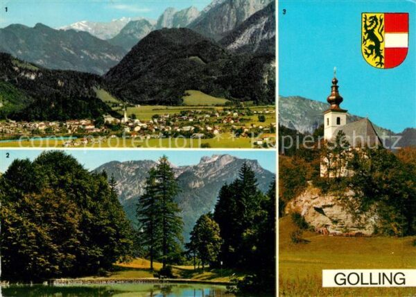 Golling Salzach mit Dachstein Eglsee St Nikolaus Kirchl