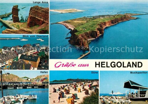 Helgoland Lange Anna Oberlandblick Hafen Düne Mus