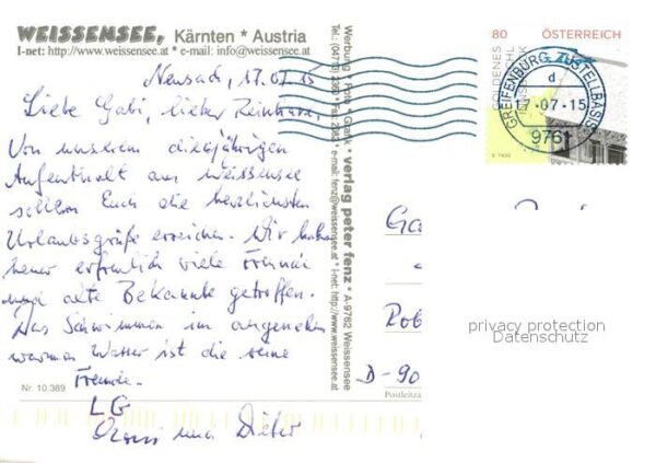 Weissensee Kaernten Fliegeraufnahme – Bild 2