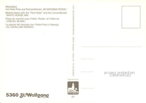 Wolfgang Wolfgangsee St Marktplatz Hotel Post Romantikhotel Im – Bild 2