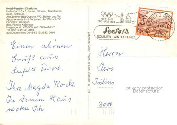Seefeld Tirol Hotel Pension Charlotte – Bild 2