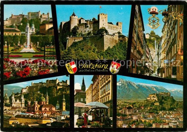 Salzburg Oesterreich Mirabellgarten Hohensalzburg Getreidega