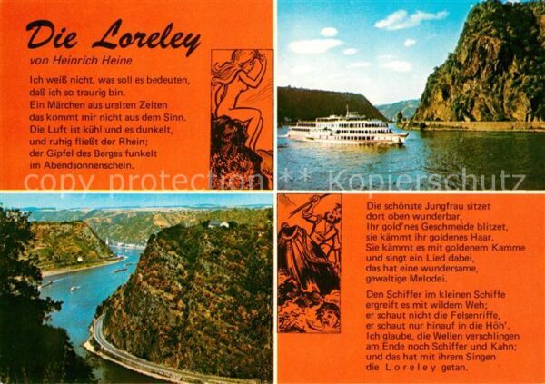 Loreley Lorelei Gedicht Heinrich Heine Fährschiff