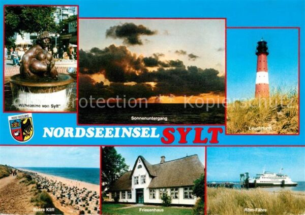 Insel Sylt Wilhelmine von Sylt Sonnenuntergang Leu