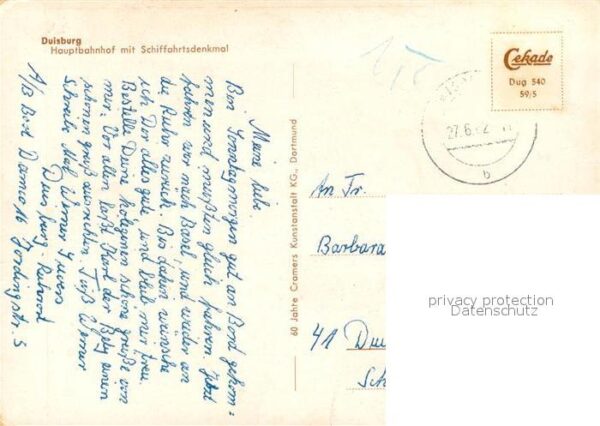 Duisburg Ruhr Hauptbahnhof Schifffahrtdenkmal – Bild 2