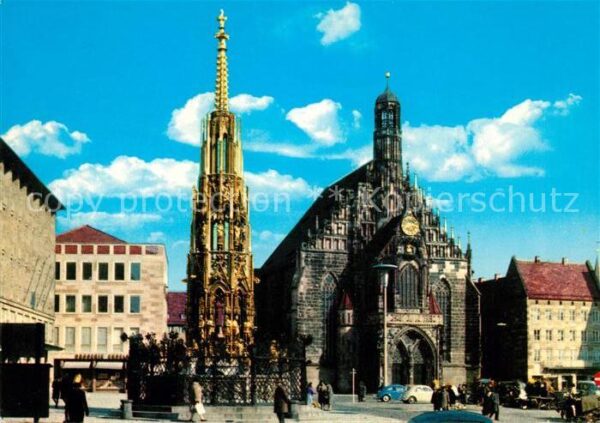 Nuernberg Schöner Brunnen Frauenkirche