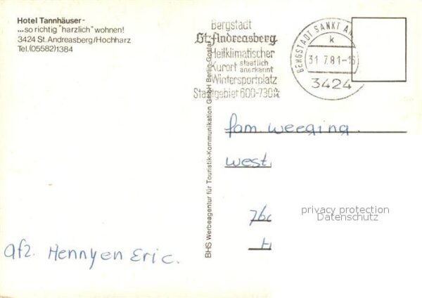 Andreasberg Harz St Hotel Tannhäuser – Bild 2