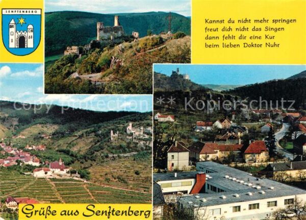 Senftenberg Niederoesterreich Ruine Heimkehrerdankkreuz Kirche