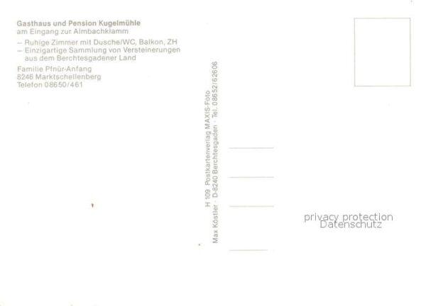 Marktschellenberg Gasthaus Pension Kugelmühle – Bild 2