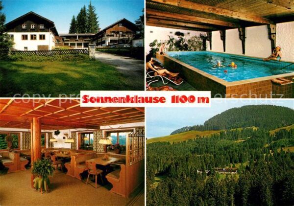 Altstaedten Allgaeu Sonnenklause Hallenbad Gastraum Panoram