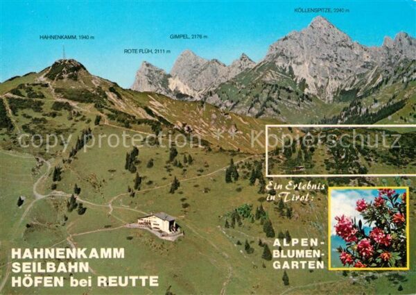 Hoefen Tirol Hahnenkamm Seilbahn Alpenblumengarten