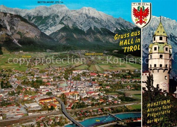 Hall Tirol Fliegeraufnahme Münzturm Älteste Talerp