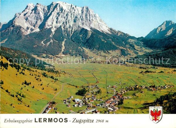 Lermoos Tirol Fliegeraufnahme Zugspitze