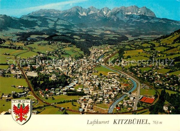 Kitzbuehel Tirol Fliegeraufnahme Schwarzsee Kaisergebirg