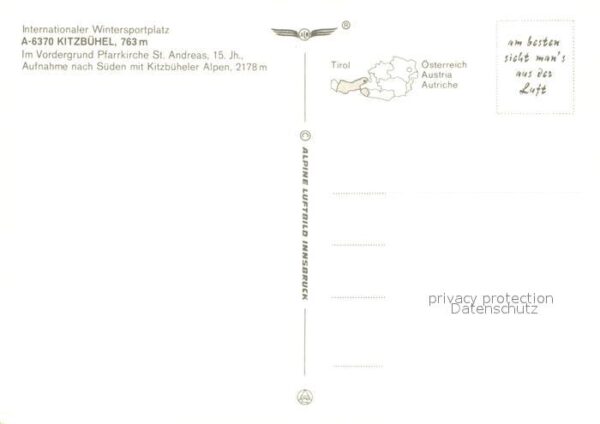 Kitzbuehel Tirol Fliegeraufnahme Pfarrkirche Sankt Andre – Bild 2