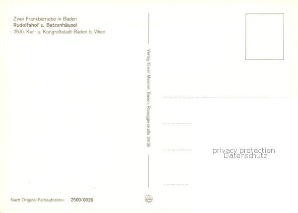 Baden Wien Batzenhausel Rudolfshof – Bild 2