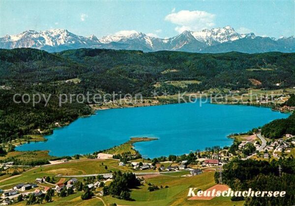 Keutschach See Fliegeraufnahme Karawanken
