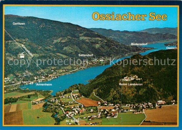 Ossiachersee Fliegeraufnahme Ruine Landskron