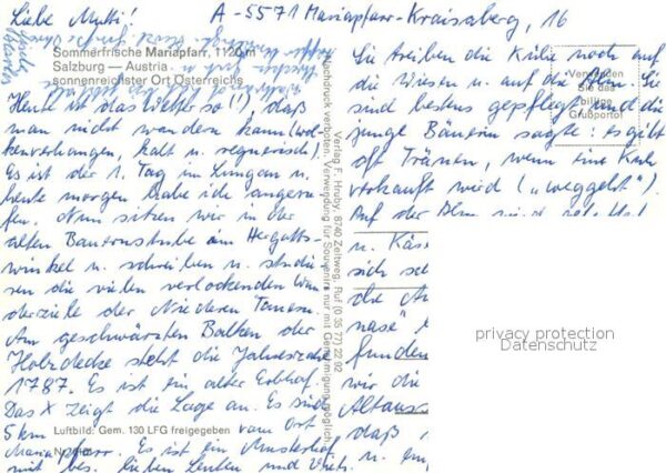 Salzburg Oesterreich Fliegeraufnahme Mariapfarr – Bild 2