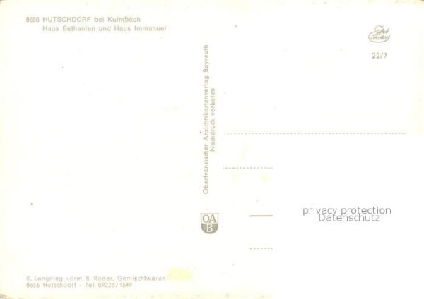 Hutschdorf Haus Bethanien Haus Immanuel – Bild 2