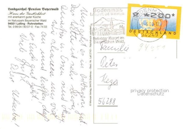 Rohrstetten Landgasthof Pension Bayerwald – Bild 2